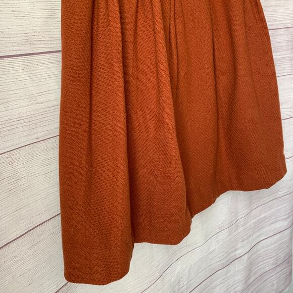 Vintage Kelita Brown A-Line Pleated Skirt Side Zipper Closure - Picture 15 of 16